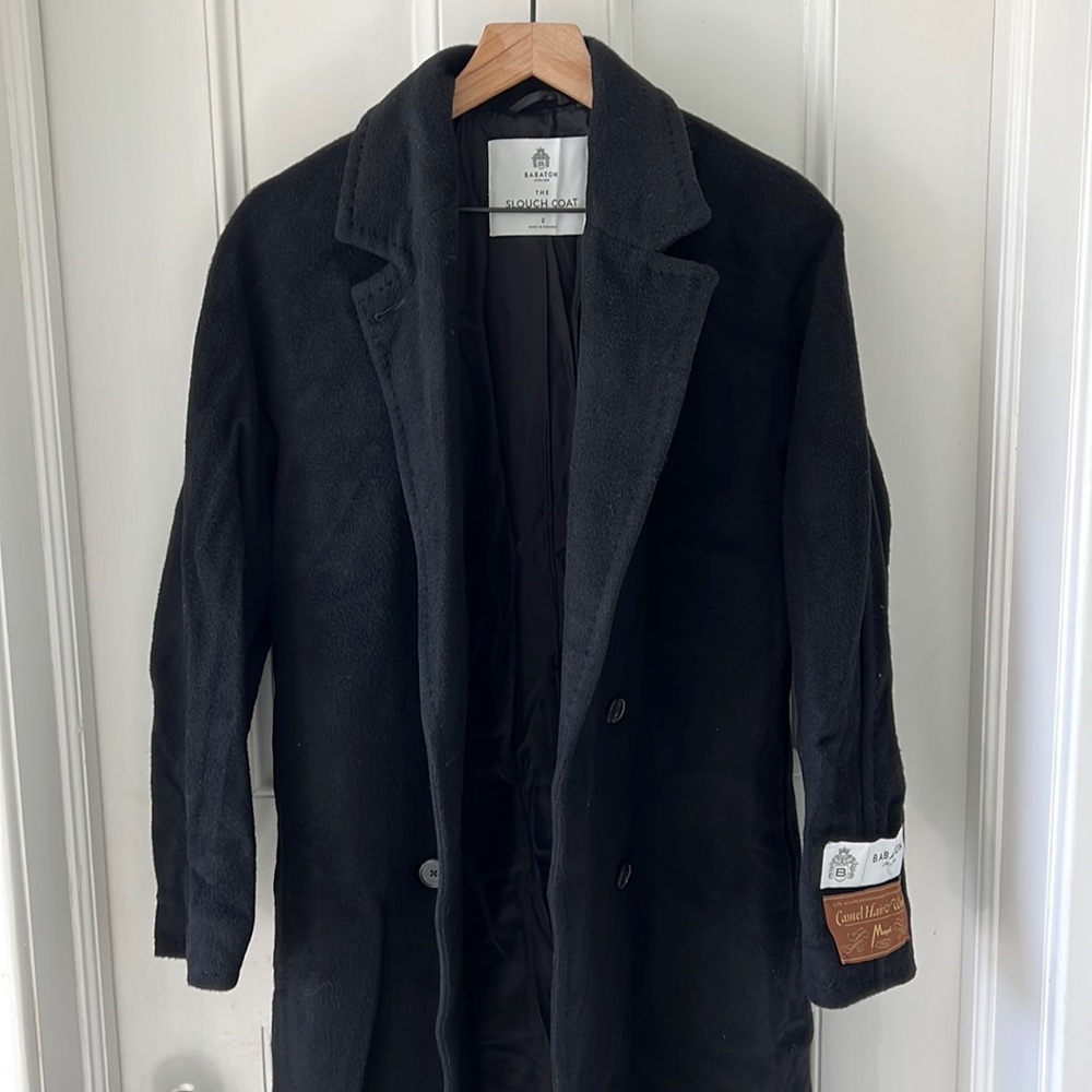 Aritzia black slouch coat size Medium